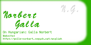 norbert galla business card